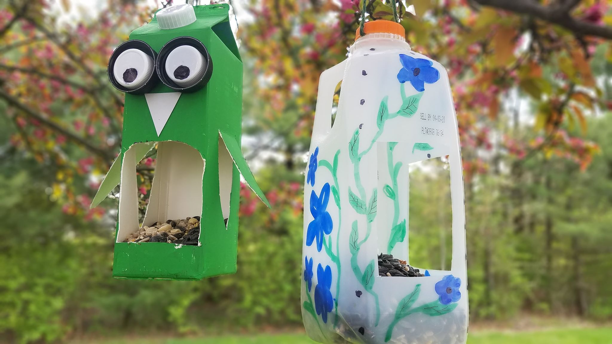 homemade bird feeders from plastic bottles